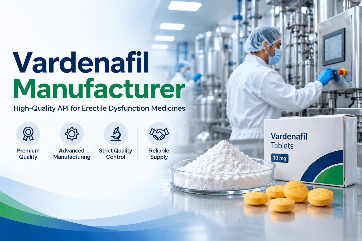 Vardenafil Manufacturer in Noida for Pharmaceutical Manufacturing